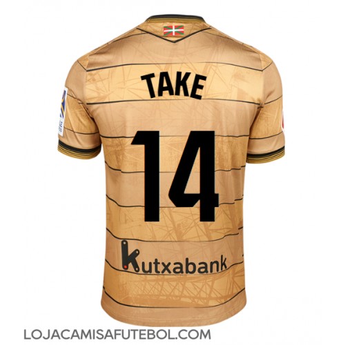 Camisa de Futebol Real Sociedad Takefusa Kubo #14 Equipamento Secundário 2024-25 Manga Curta